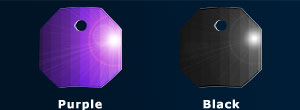 purple and black sequins swatchs
